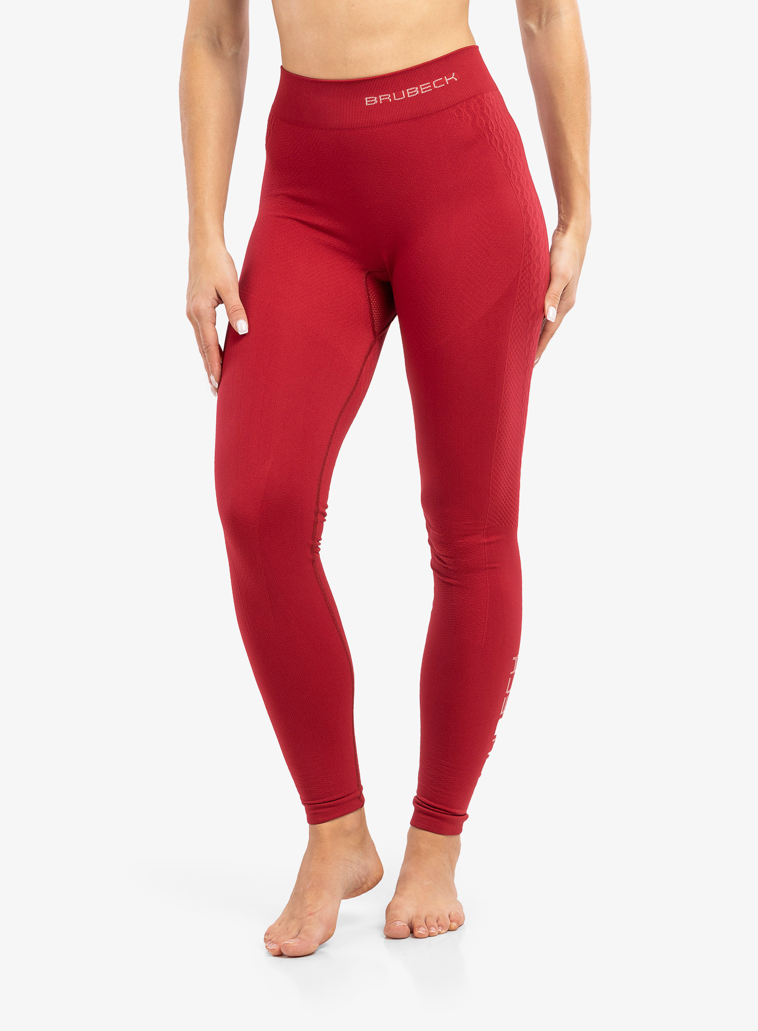 Женское теплое термобелье леггинсы Brubeck Extreme Thermo red - 2