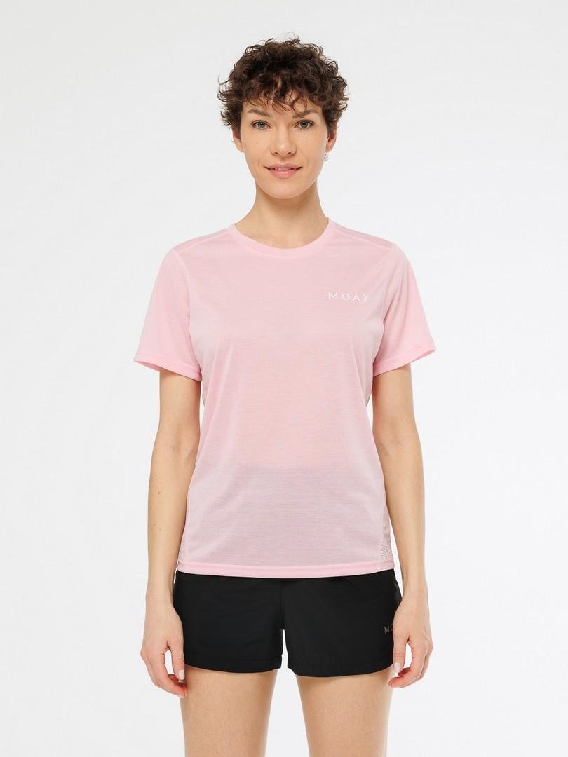 Женская спортивная футболка Moax Motion Mesh нежно-розовая