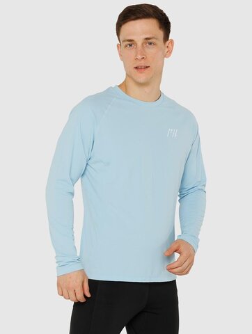 Мужской лонгслив для тренировок Moax Move голубой