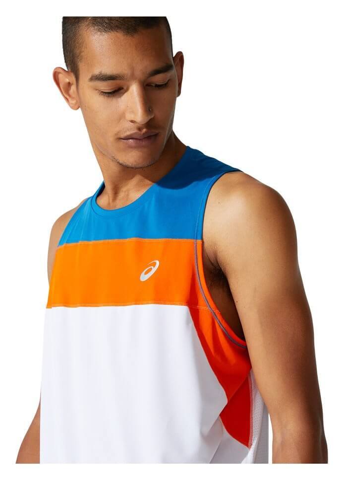 Asics Race Singlet майка для бега мужская белая - 3