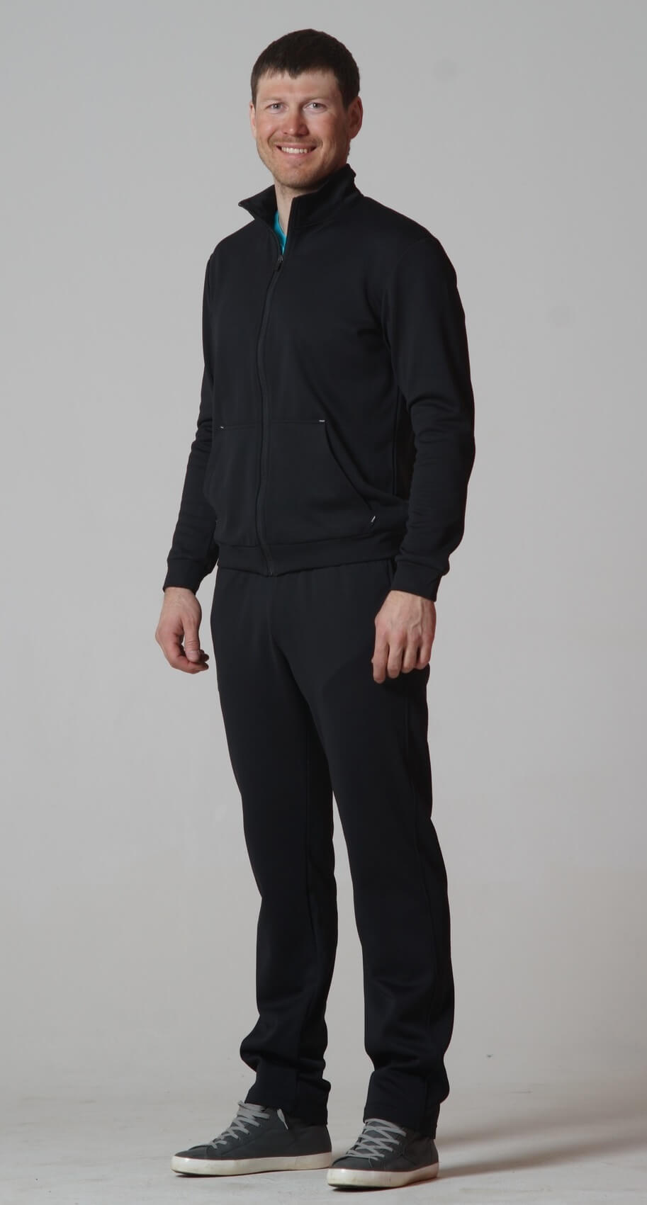 Мужской спортивный костюм Nordski Zip Base черный купить в интернет-магазине Five-sport с доставкой по РФ