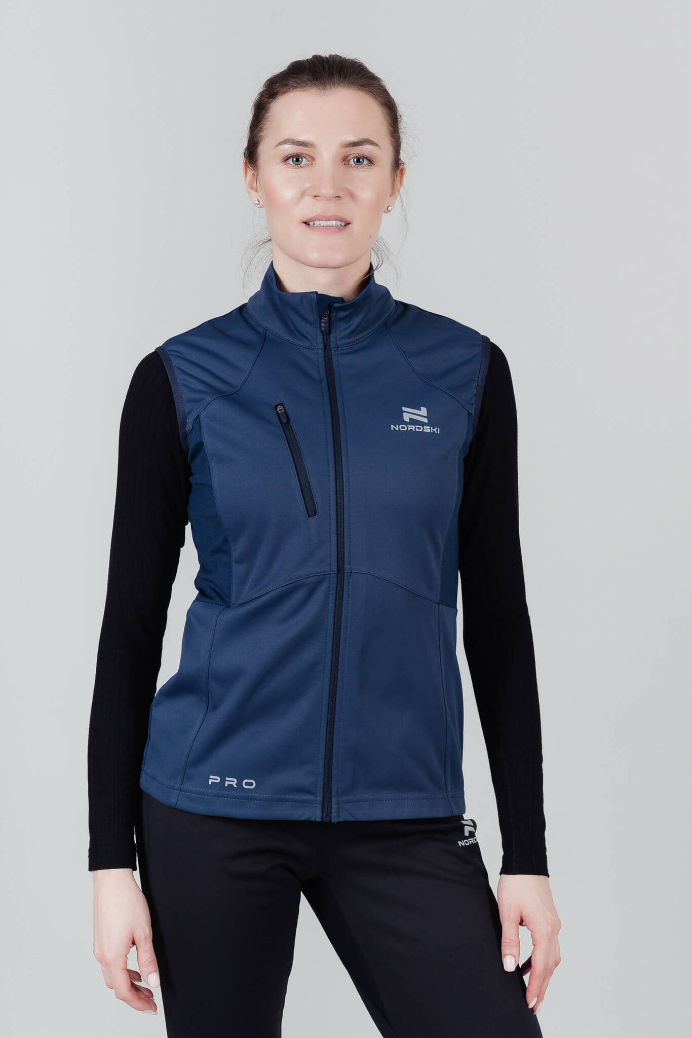 Женский лыжный жилет Nordski Pro blue