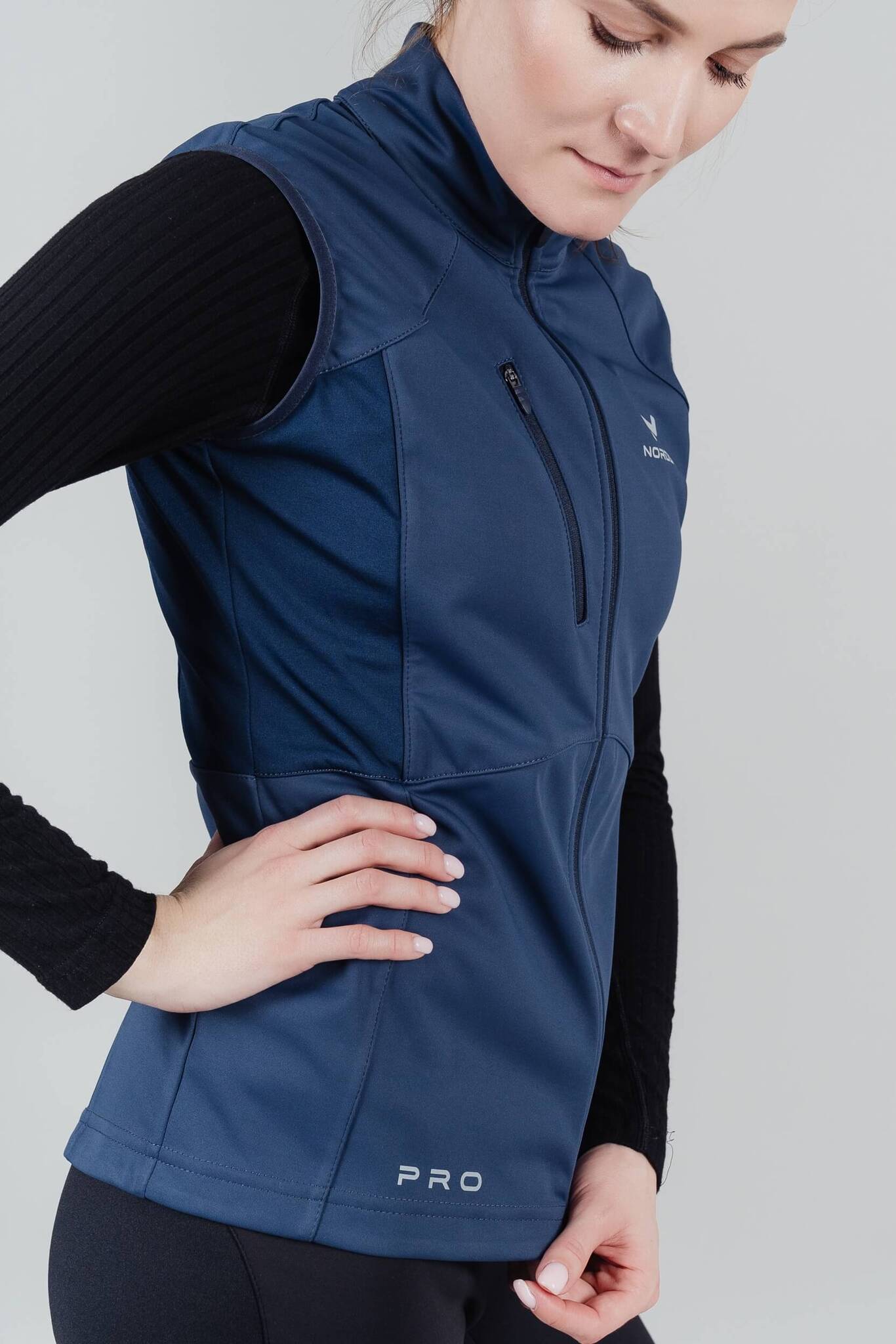 Женский лыжный жилет Nordski Pro blue - 3
