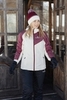 Теплая лыжная куртка женская Nordski Premium Sport cream-wine - 1