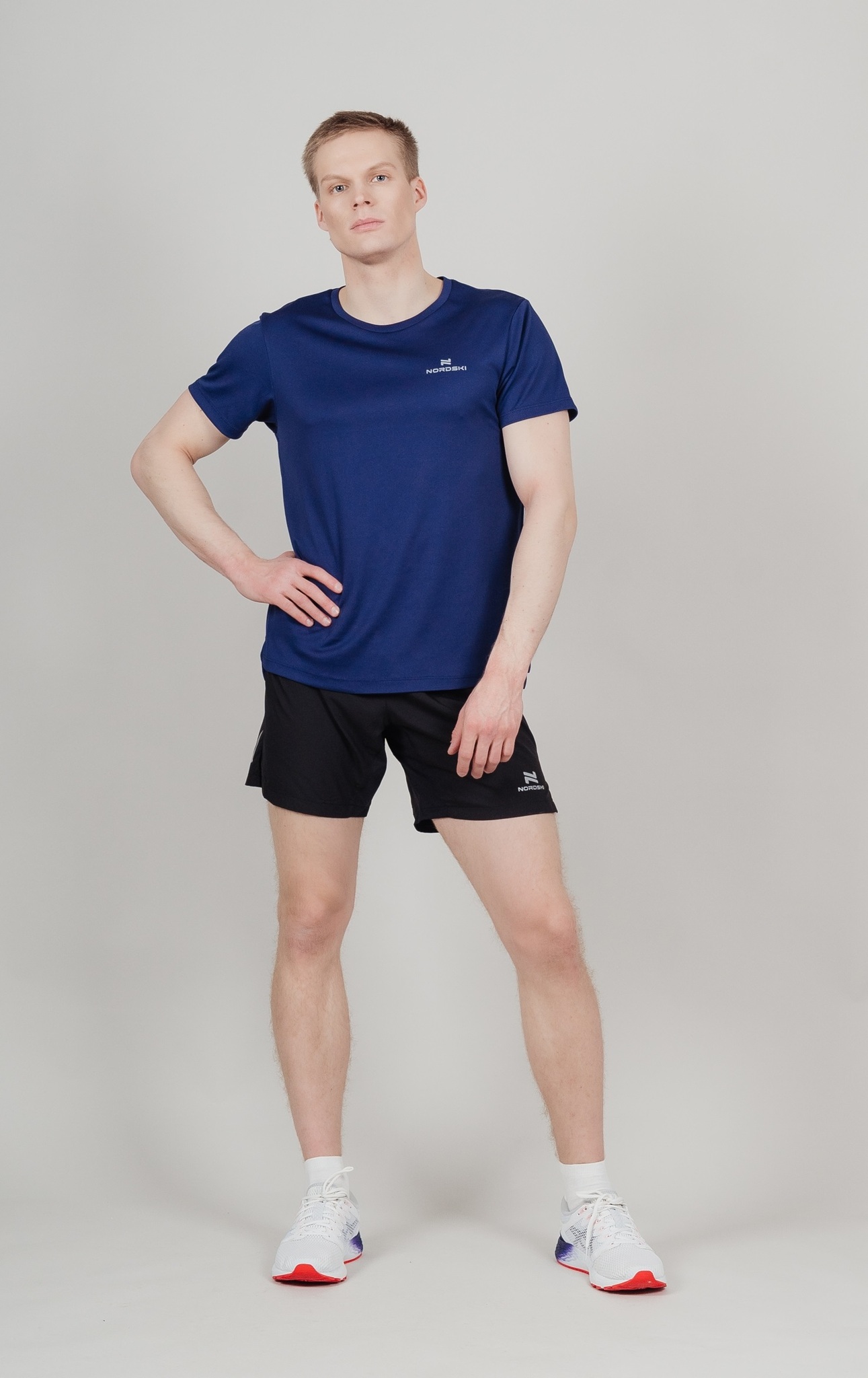 Мужской комплект для тренировок Nordski Run Athletic Belt navy-black