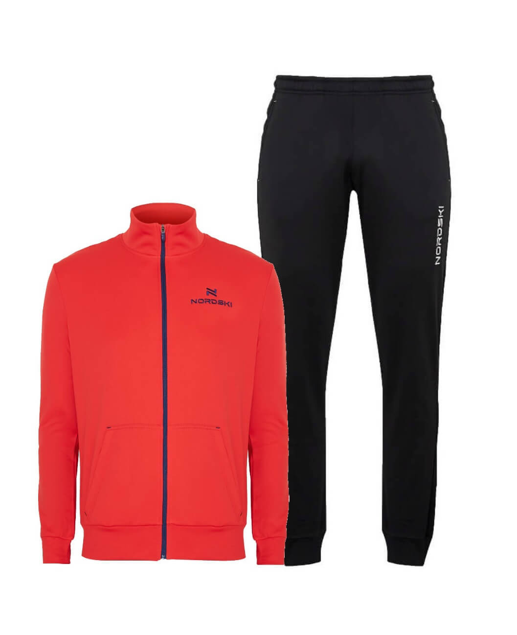 Nordski Zip Cuff спортивный костюм мужской red-black