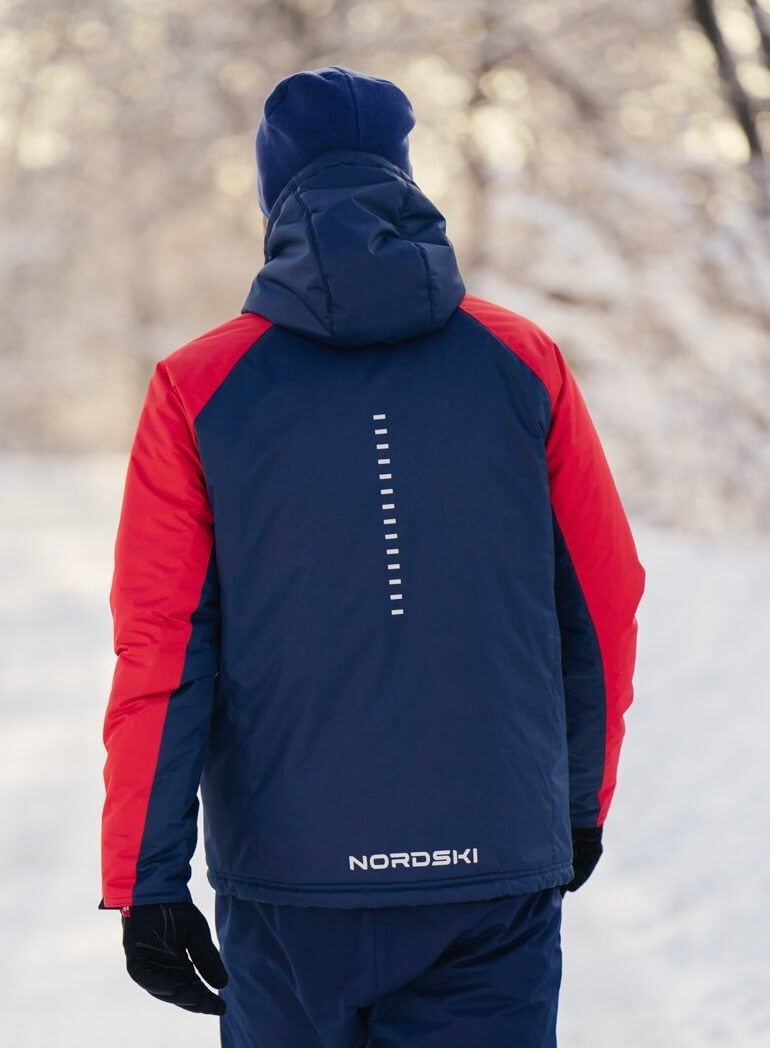 Nordski Premium Sport теплая лыжная куртка мужская navy-red - 3