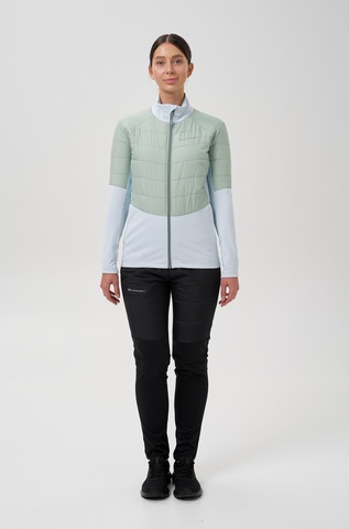 Женский костюм для лыж и бега зимой Nordski Hybrid Pro 2.0 pearl blue-ice mint