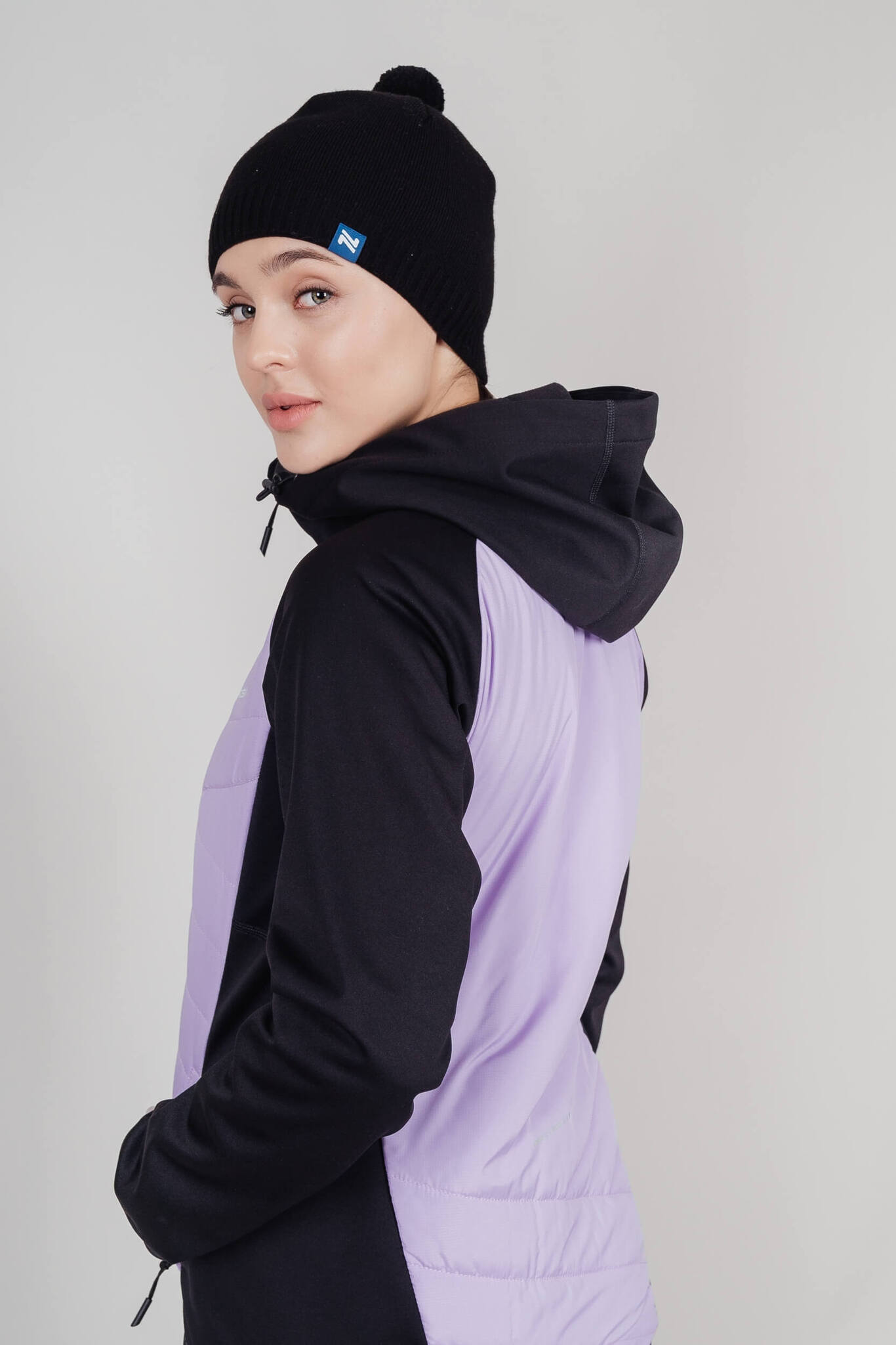 Женская тренировочная куртка с капюшоном Nordski Hybrid Hood black-lavender - 6
