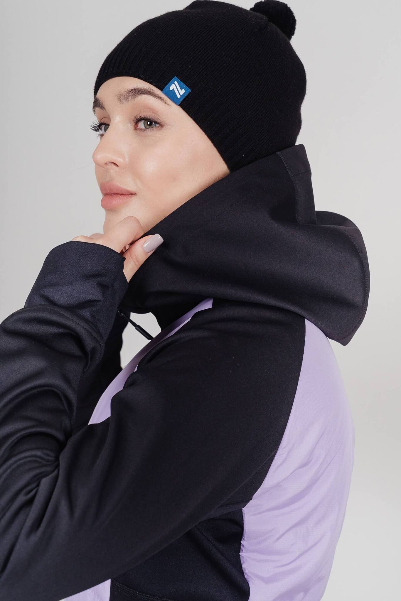 Женская тренировочная куртка с капюшоном Nordski Hybrid Hood black-lavender - 7