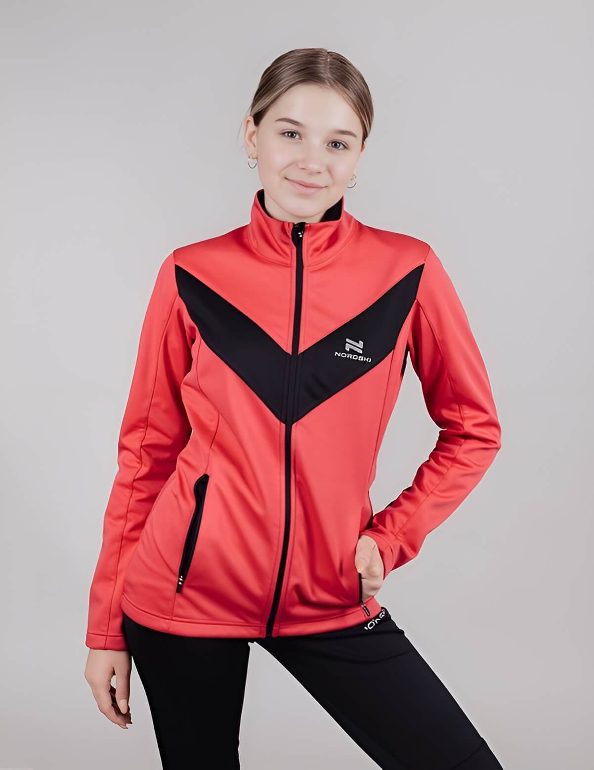 Детский утепленный разминочный костюм Nordski Jr Base pink - 4