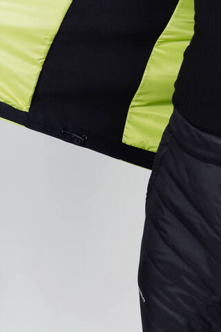 Мужская тренировочная куртка с капюшоном Nordski Hybrid Hood black-lime