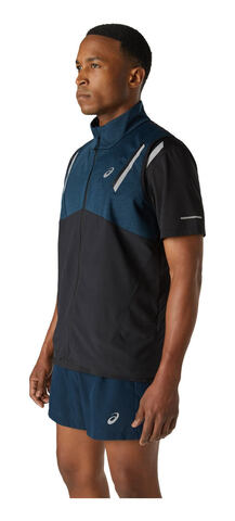 Asics Lite Show Vest беговой жилет мужской черный-синий