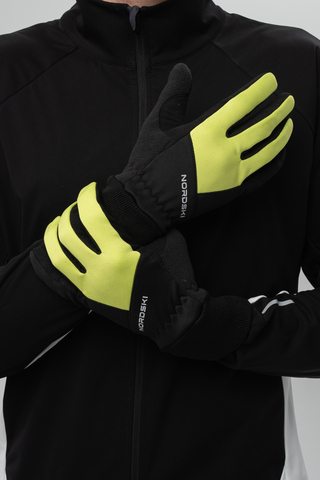 Перчатки лыжные Nordski Motion WS унисекс black-lime