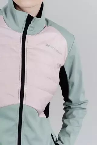 Женская куртка для лыж и бега Nordski Hybrid Pro ice mint-soft pink
