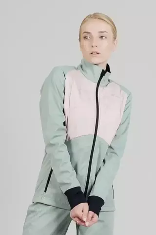 Женская куртка для лыж и бега Nordski Hybrid Pro ice mint-soft pink