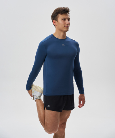Футболка для бега с длинным рукавом Nordski Run 2.0 dark denim