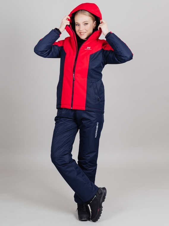Теплая лыжная куртка женская Nordski Base iris-red - 2