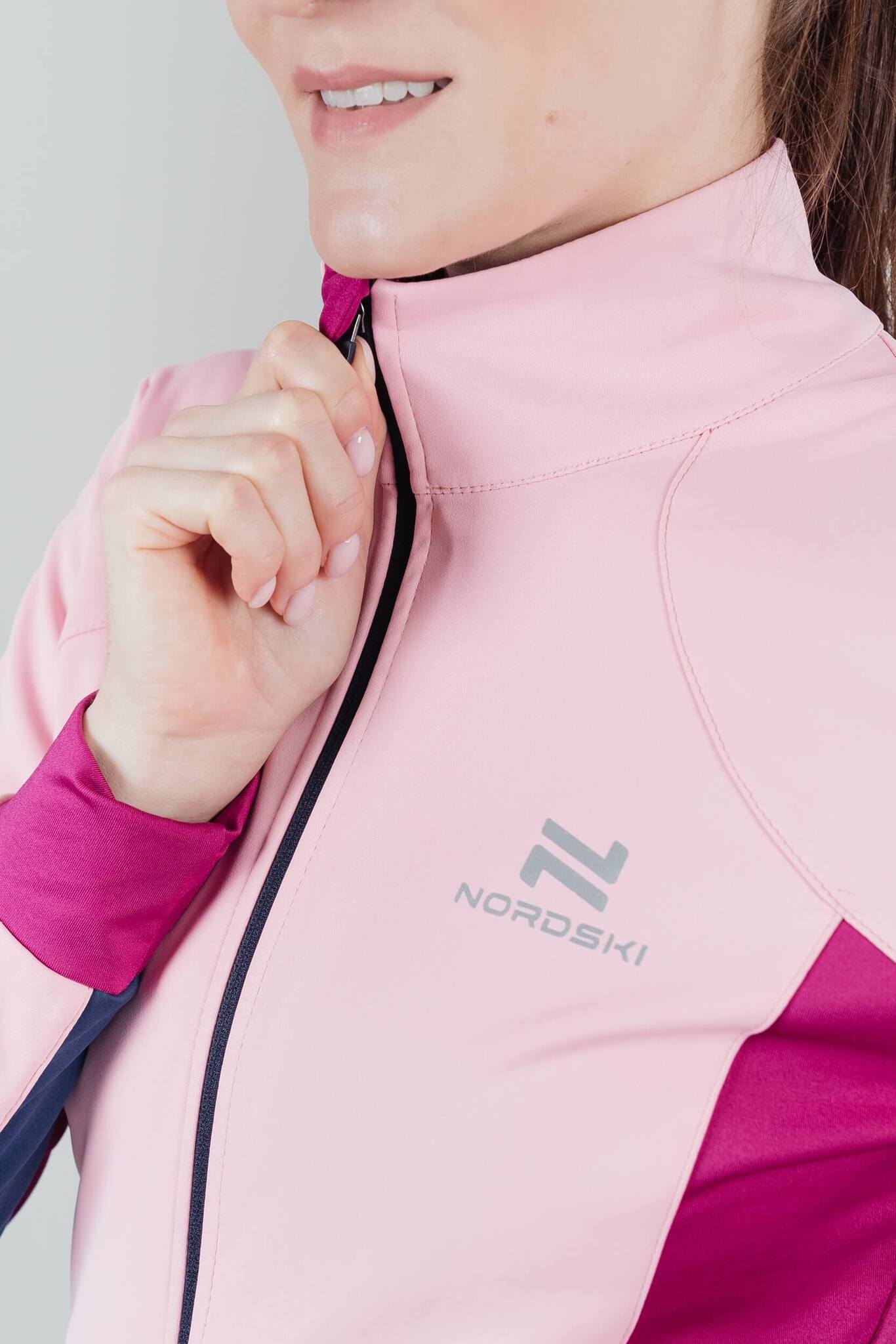 Женская тренировочная лыжная куртка Nordski Pro candy pink - 5