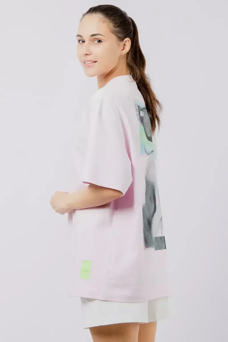 Женская спортивная футболка Anta SS Dance Tee розовая - 3