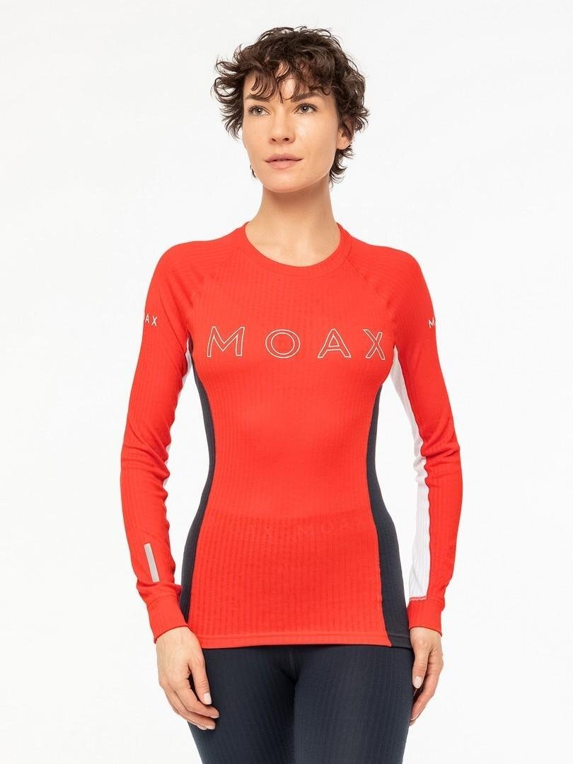 Женская термофутболка с длинным рукавом Moax Race LS красно-синяя