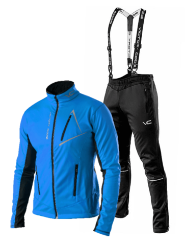 Victory Code Dynamic разминочный лыжный костюм с лямками blue