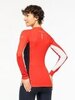 Женская термофутболка с длинным рукавом Moax Race LS красно-синяя - 4