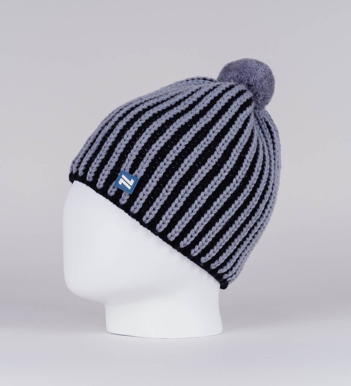 Вязаная шапка с шерстью Nordski Wool черная-серая