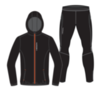 Nordski Jr Run Premium беговой костюм детский Black-Orange - 6