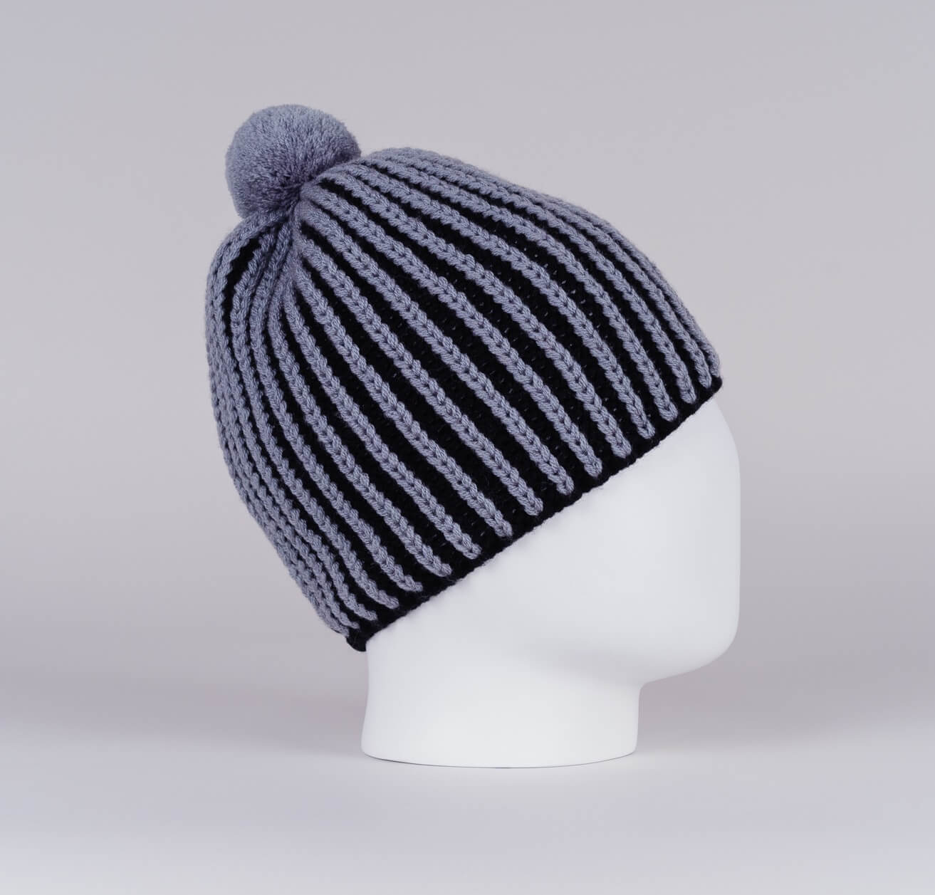 Вязаная шапка с шерстью Nordski Wool черная-серая - 7