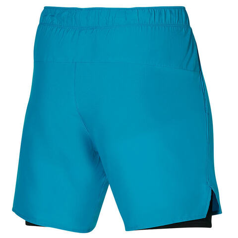 Mizuno Core 7.5 2 In 1 Short шорты для бега мужские голубые