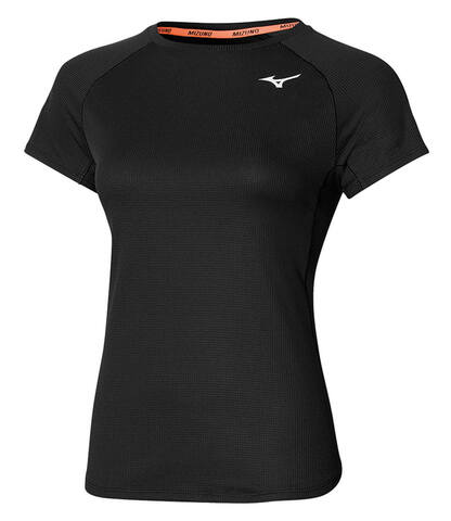 Mizuno Dryaeroflow Tee беговая футболка женская черная