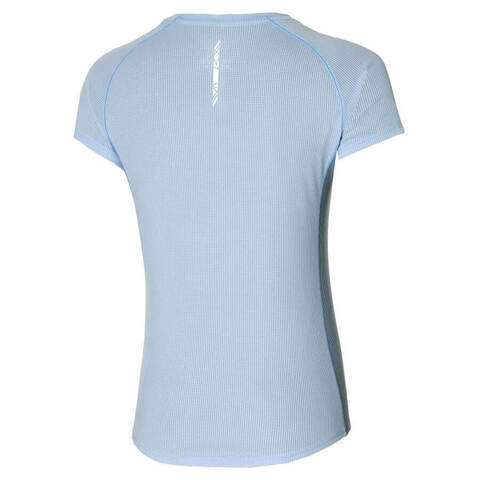 Mizuno Dryaeroflow Tee беговая футболка женская голубая