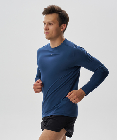 Футболка для бега с длинным рукавом Nordski Run 2.0 dark denim