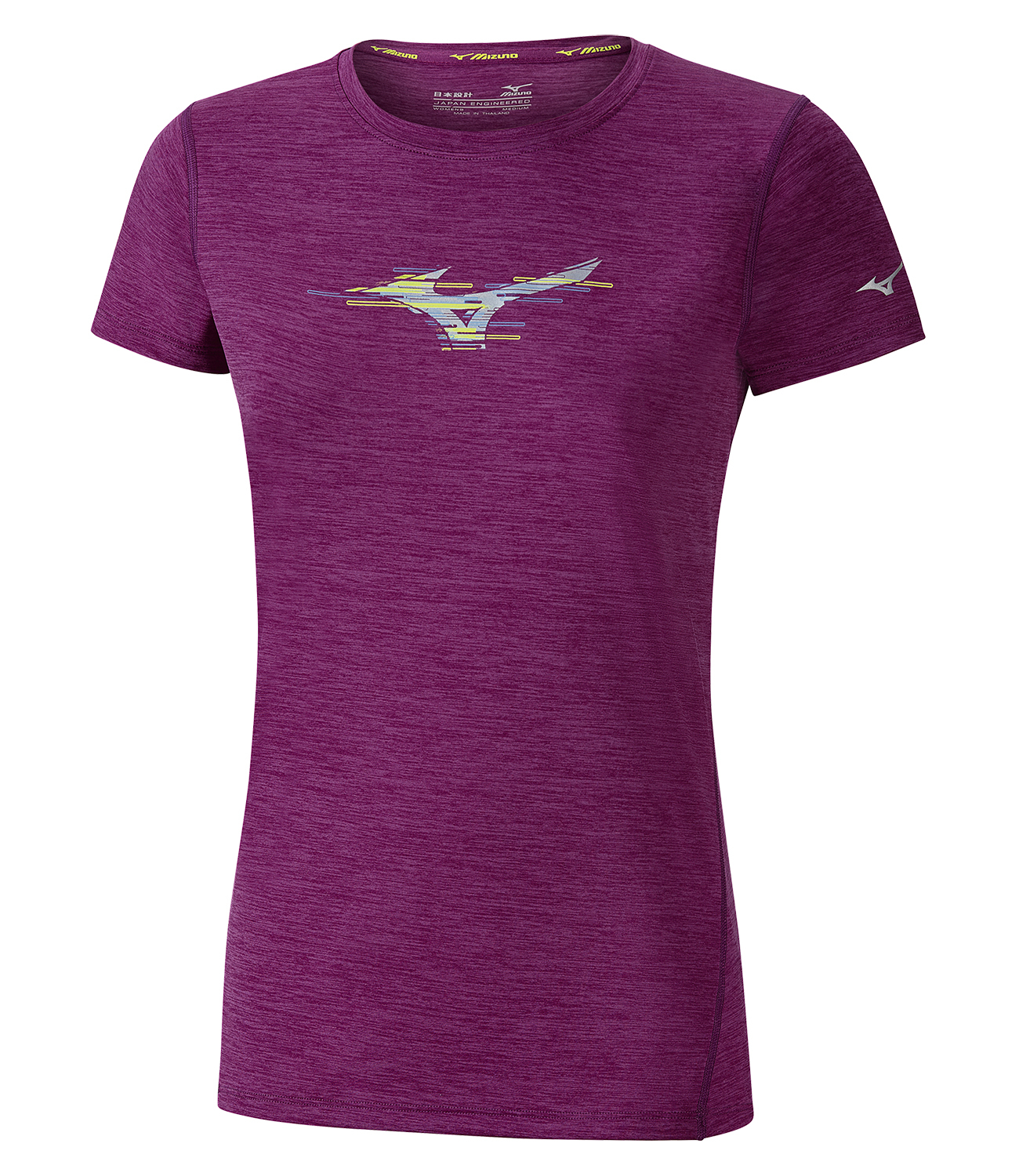 Mizuno Impulse Core Graphic Tee футболка для бега фиолетовая
