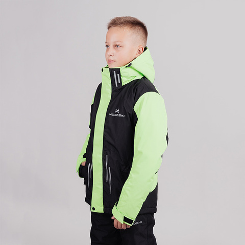 Nordski Jr Extreme горнолыжный костюм детский black-lime