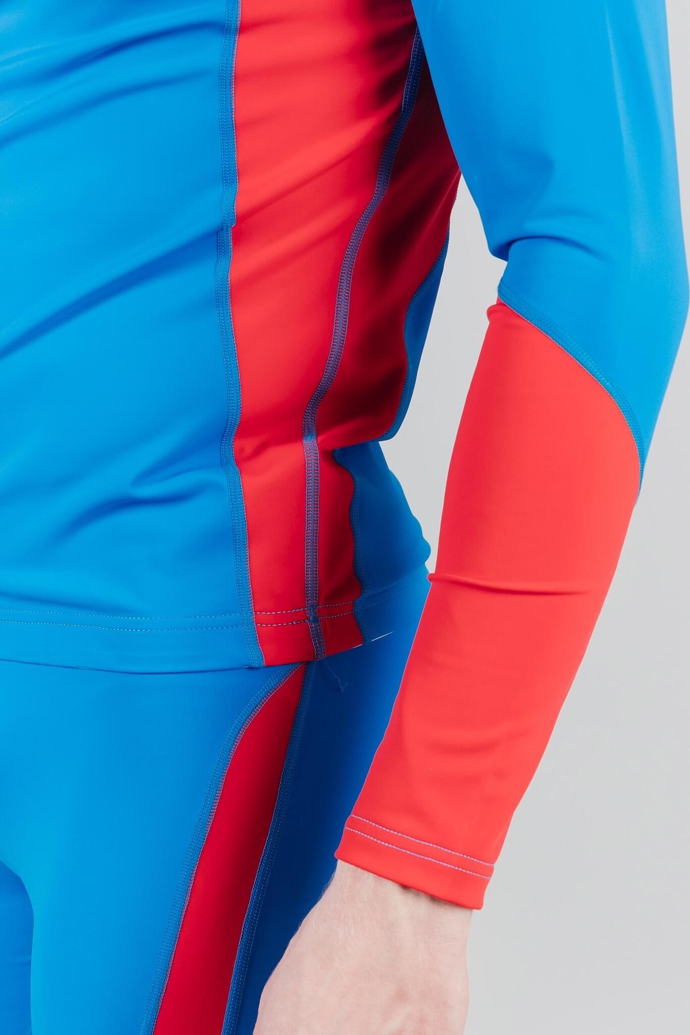 УЦЕНКА-Nordski Base лыжный гоночный комбинезон (РУБАШКА) blue-red - 7