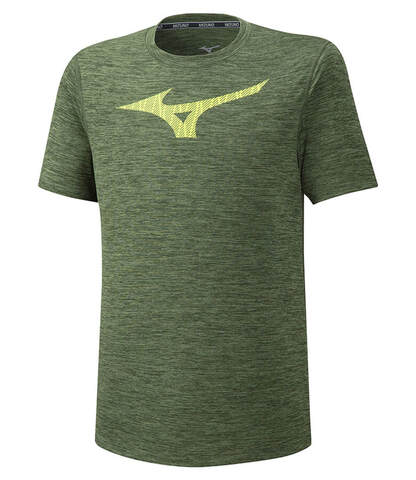 Mizuno Core Graphic Rb Tee беговая футболка мужская зеленая (Распродажа)