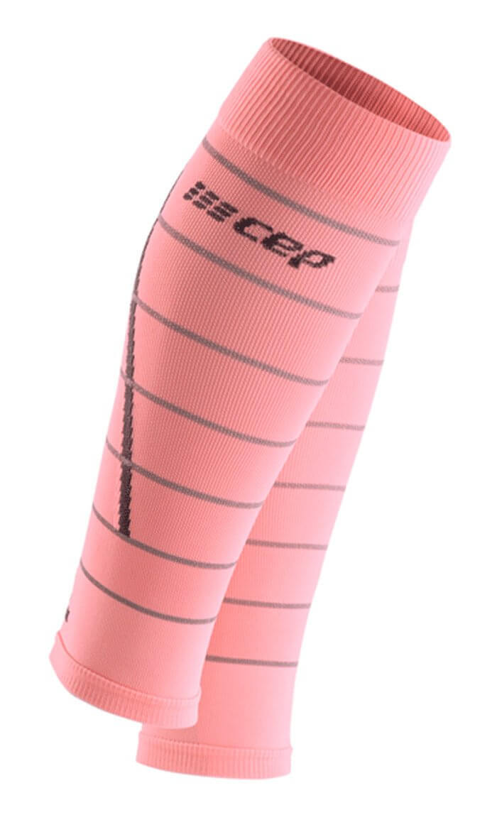 Женские компрессионные гетры CEP Reflective светло-розовые