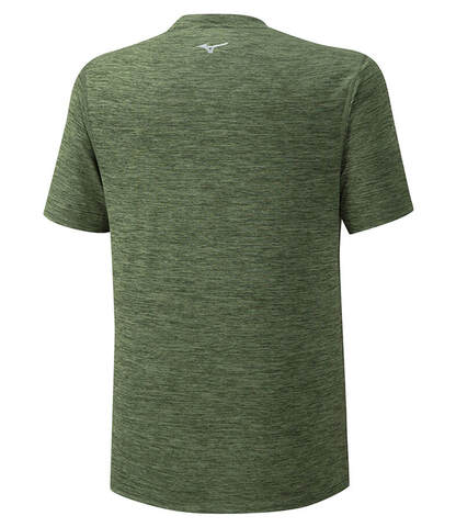 Mizuno Core Graphic Rb Tee беговая футболка мужская зеленая (Распродажа)