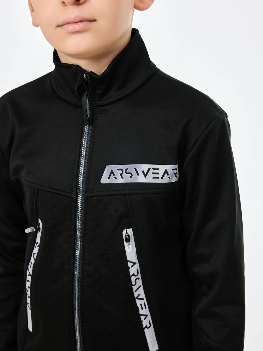 Детская лыжная куртка Arswear Softshell Rase Kids черная - 4