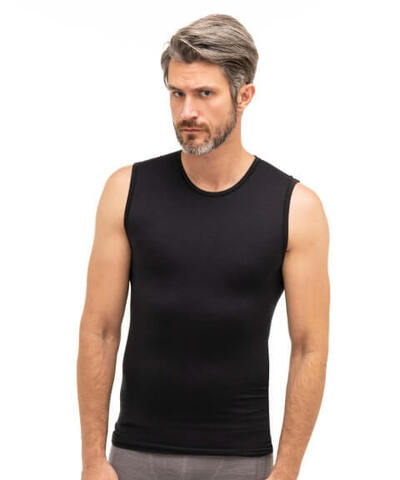 Мужское термобелье майка Brubeck Comfort Wool черная