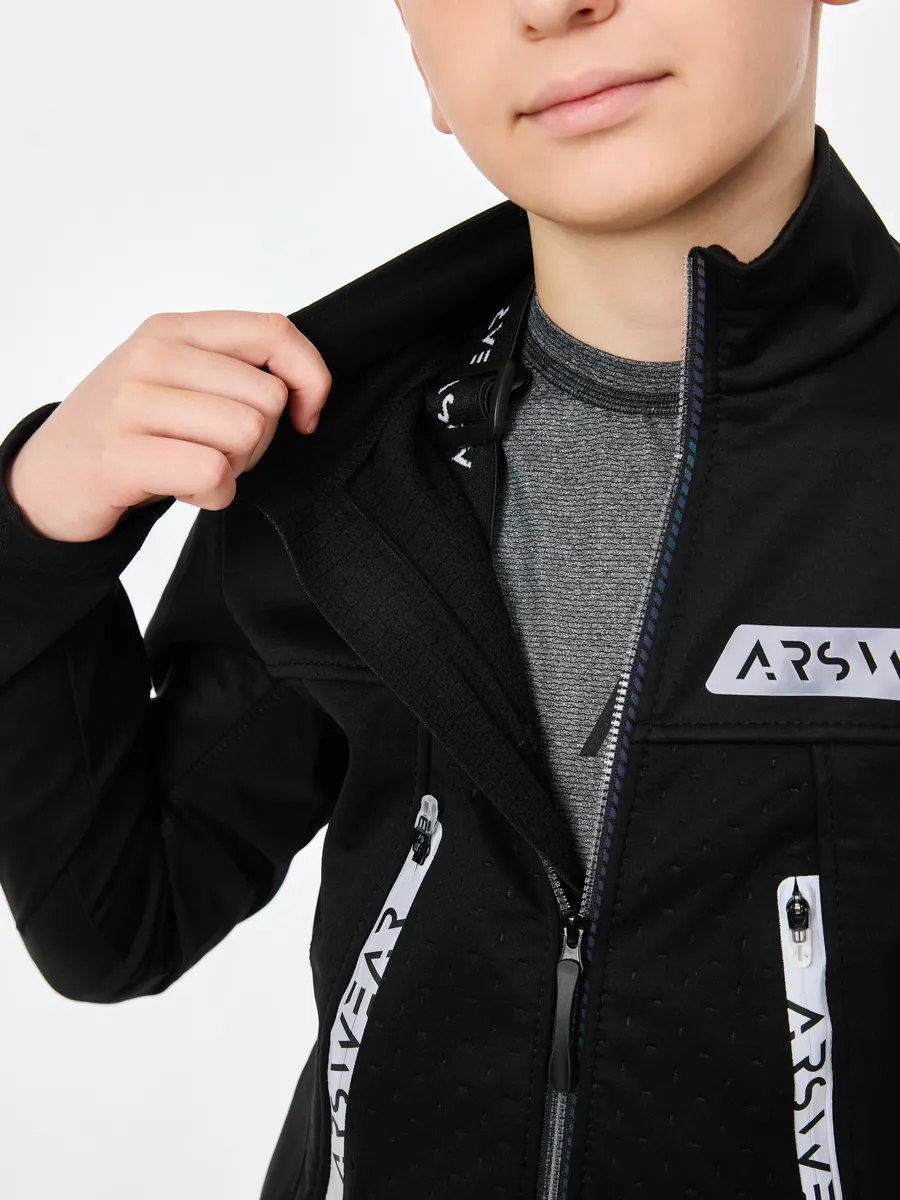 Детская лыжная куртка Arswear Softshell Rase Kids черная - 5