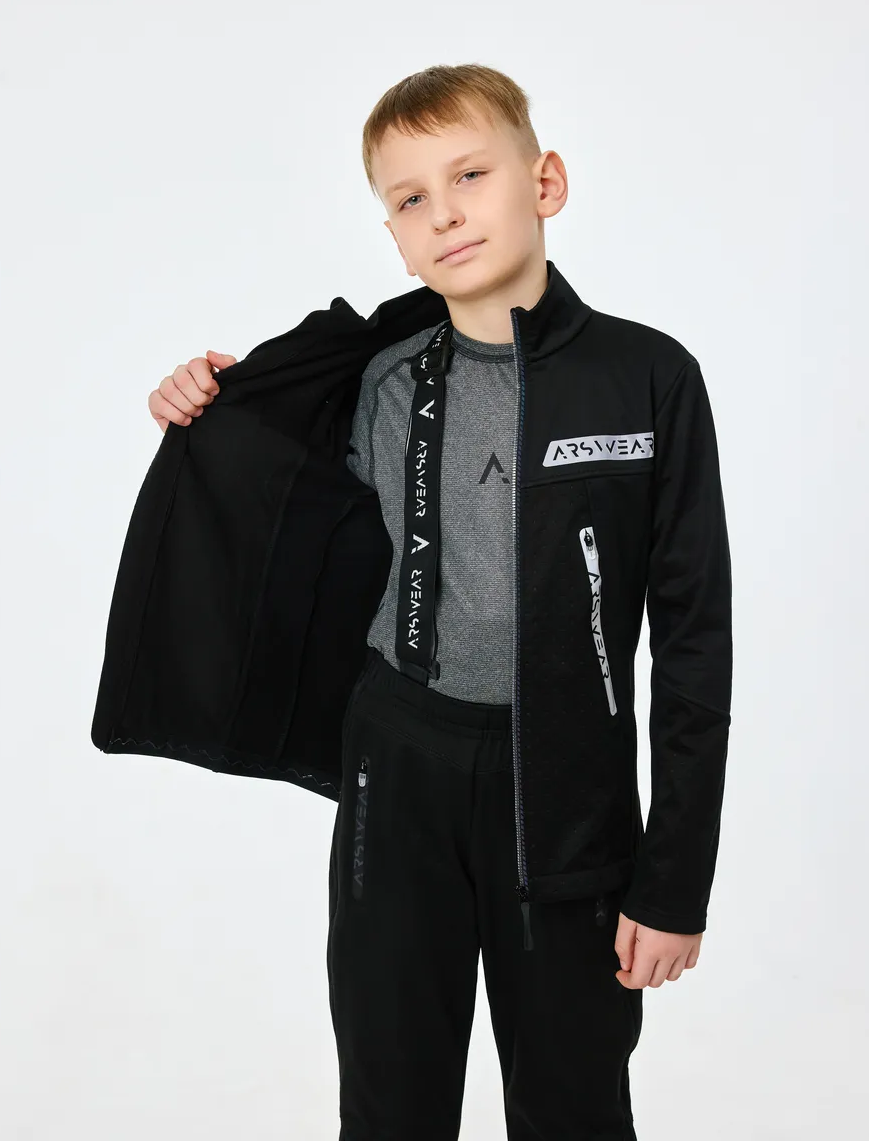Детская лыжная куртка Arswear Softshell Rase Kids черная - 3