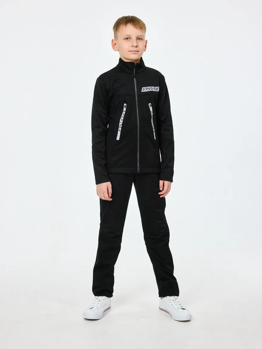 Детская лыжная куртка Arswear Softshell Rase Kids черная - 9
