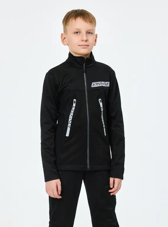 Детская лыжная куртка Arswear Softshell Rase Kids черная