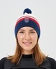 Лыжная шапка c шерстью Nordski Move white-red-blue - 2