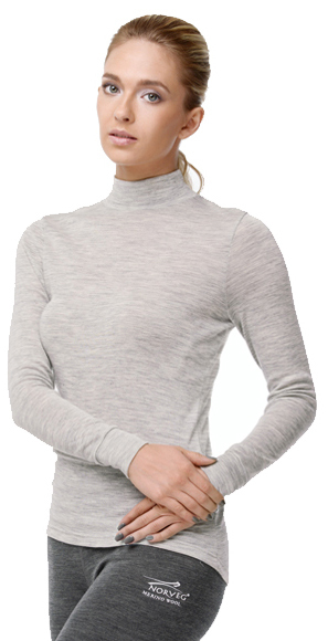 Терморубашка Norveg Wool+Silk женская серая
