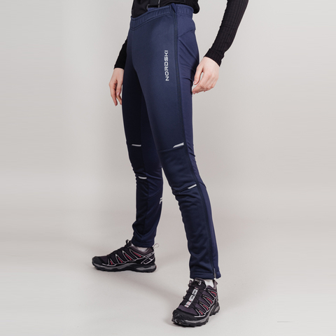 Nordski Premium разминочные лыжные брюки женские blueberry