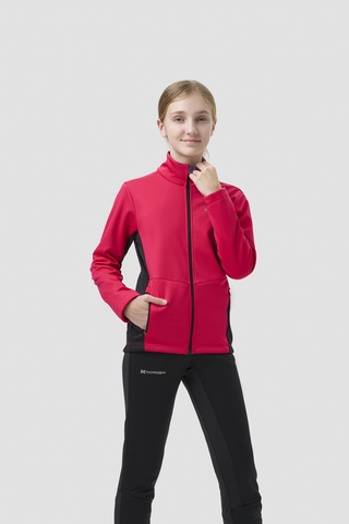 Детская лыжная куртка Nordski Jr. Advance pink-black